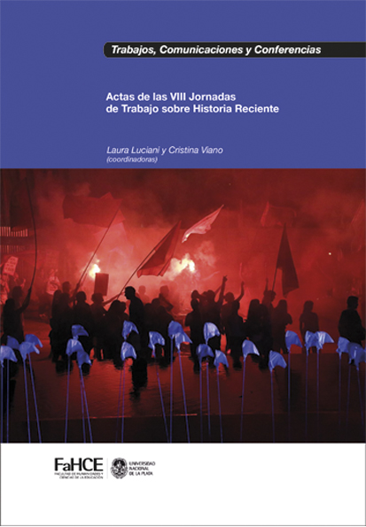 Cubierta para Actas de  las VIII Jornadas de trabajo sobre Historia Reciente