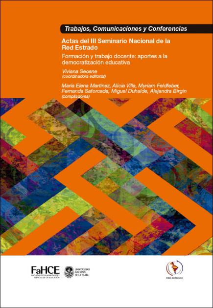 Cubierta para Seminario Nacional de la Red Estrado: Formación y trabajo docente: Aportes a la democratización educativa